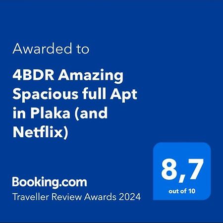 4Bdr Amazing Spacious Full Apt In Plaka Apartment Atena Exterior foto